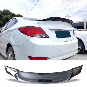 

Car Trunk Spoiler Carbon Fiber FRP Auto Rear Trunk Wing R Style Refit Accessories Spoiler For Hyundai Verna Accent 2010-2016