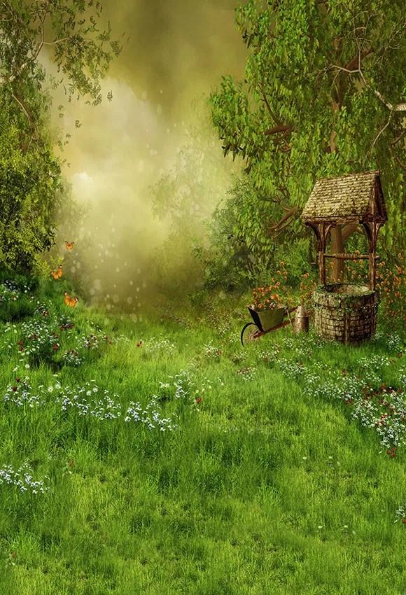 Mehofond-cenário de Fotografia Primavera Easter Grass Fairy Forest Baby Doll Retrato Bolo Photo Background Photo Studio Photophone - Image 4