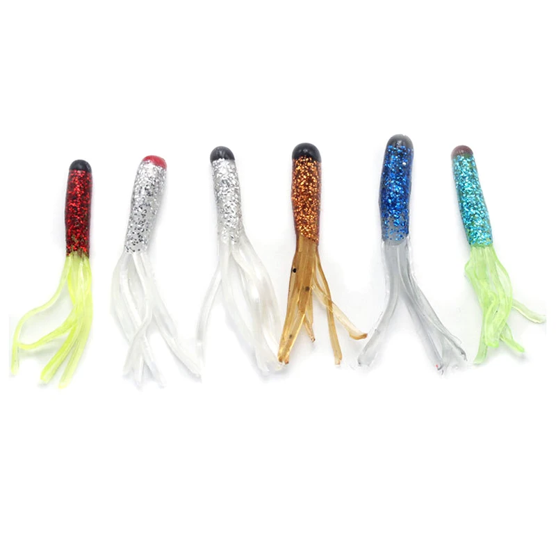 60mm /2.1g Grub Lures Soft Plastic Worm Lures Grubs Worm for Bass Fishing  Soft Bait for Jig Head 12pcs/lot