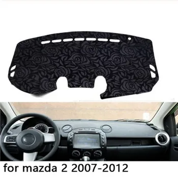 

Rose Pattern Non-slip Dashmat Dash Mat Dashboard Cover Pad Cover Carpet Car Sticker for m-azda 2 2007 2008 2009-2012 Car Styling