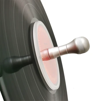 

For Vinyl player Cleaning Clamp Specially Designed Aluminum Handle for Vinyl Records with a Label Aluminum handle