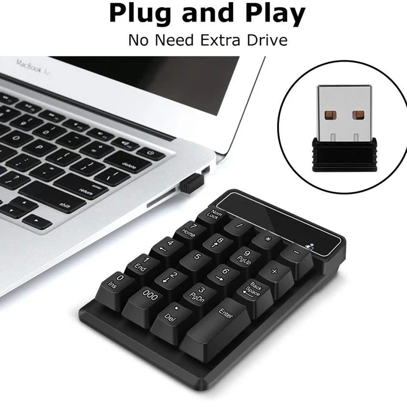 Желеобразная расческа Проводная Мини USB цифровая клавиатура с цифрами 19 клавиш