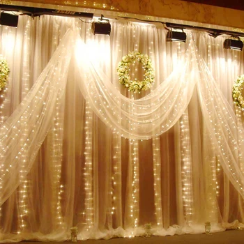 

3Mx2M Curtain LED String Light Icicle LED Christmas Garland Wedding Party Patio Window Home Fairy String Light Decoration