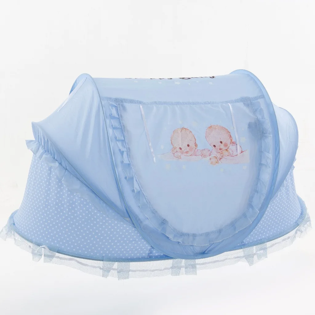 

Newborn mosquito net with sleeping mat pillow foldable baby mosquito net three-piece baby room crib bed tent baby mattress