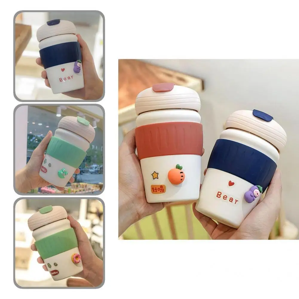 400ml 530ml Cute Candy Mini Thermos Cup Kids Cartoon Hot Water