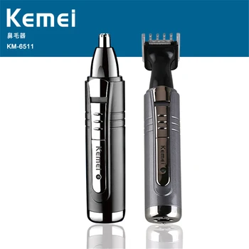 

Kemei Electric Nose and Ear Trimmer 2 In 1 Face Care Hair Trimmer for Men Personal Care Tools Small Clipper with Cutting Guides