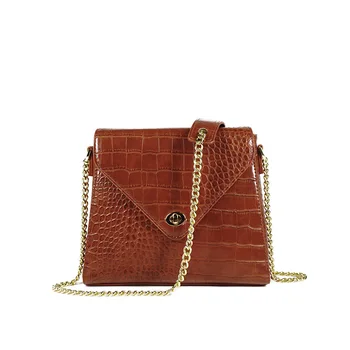 

Women Fashion Patent Leather Alligator Vintage Handbag Shoulder Bag Chain Mini Flap OL Crossbody Bag Handbag Women &Girls Daily