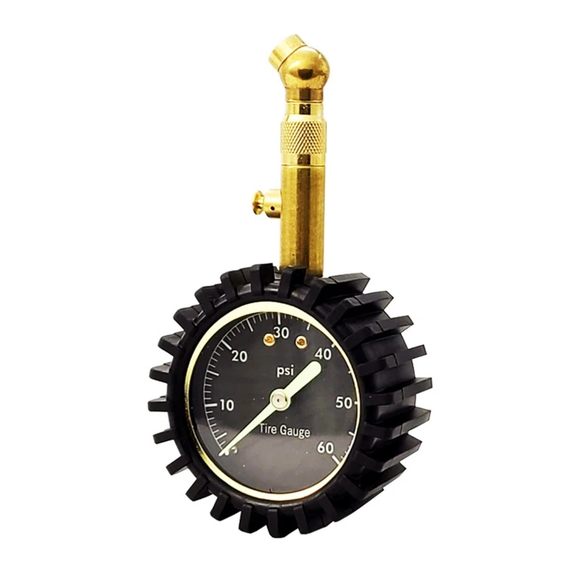 Tire Low Air Pressure Gauge Heavy Duty Accurate Large Glossy Dial Easy