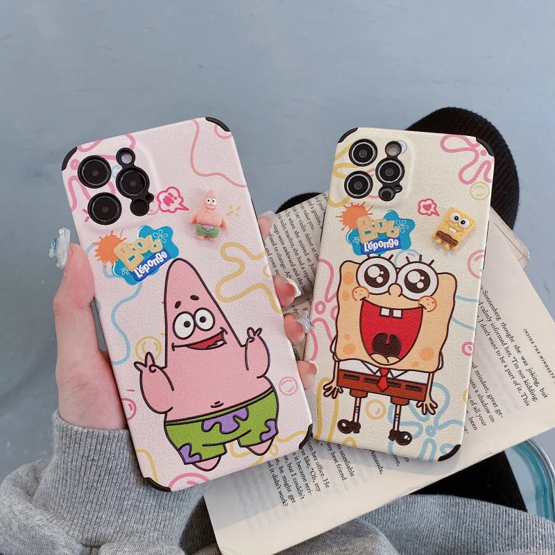Новый мягкий чехол с мультяшным принтом Губка Боб Патрик звезда для Iphone 132Ro Max 11 Xr