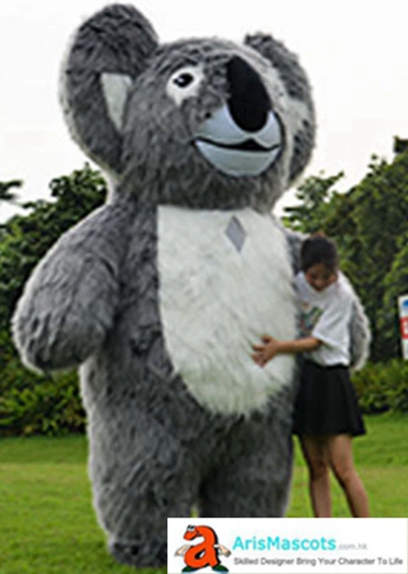 Am2209 Giant Inflatable Fur Koala Costume Realistic Animal Character