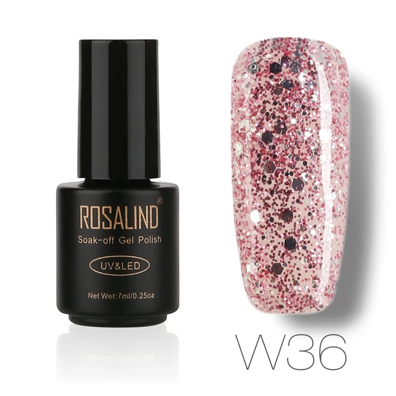 W36 ROSALIND Гель-лак для ногтей гибридные Лаки впитывающие гель для ногтей полуперманентный гель основа верхнее покрытие лак для ногтей для маникюра - Цвет: W36