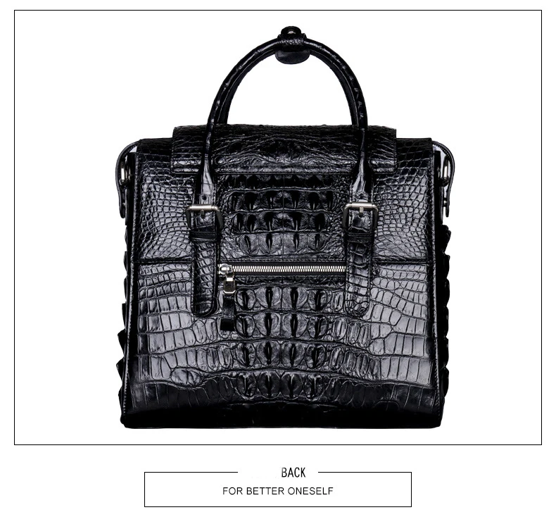 YILUNXI High-end crocodile leather handbag Light luxury men bag British style business male briefcase High quality male bag