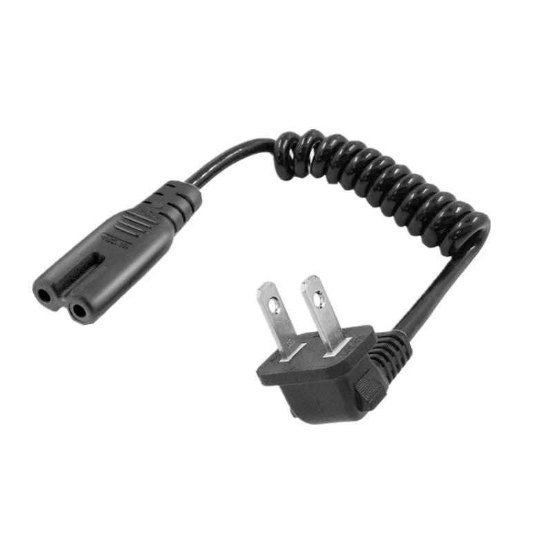 JP штепсельная вилка США NEMA 1-15P 2PIN к IEC 60320 C7 AC короткий портативный шнур 2 зубец 20 см