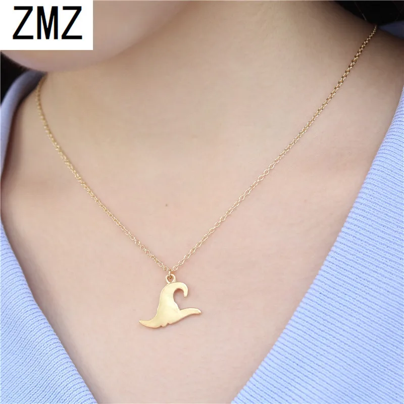 

ZMZ 50pcs Europe/US fashion The wizard hat pendant cute necklace gift for mom/girlfriend party gold/silver jewelry