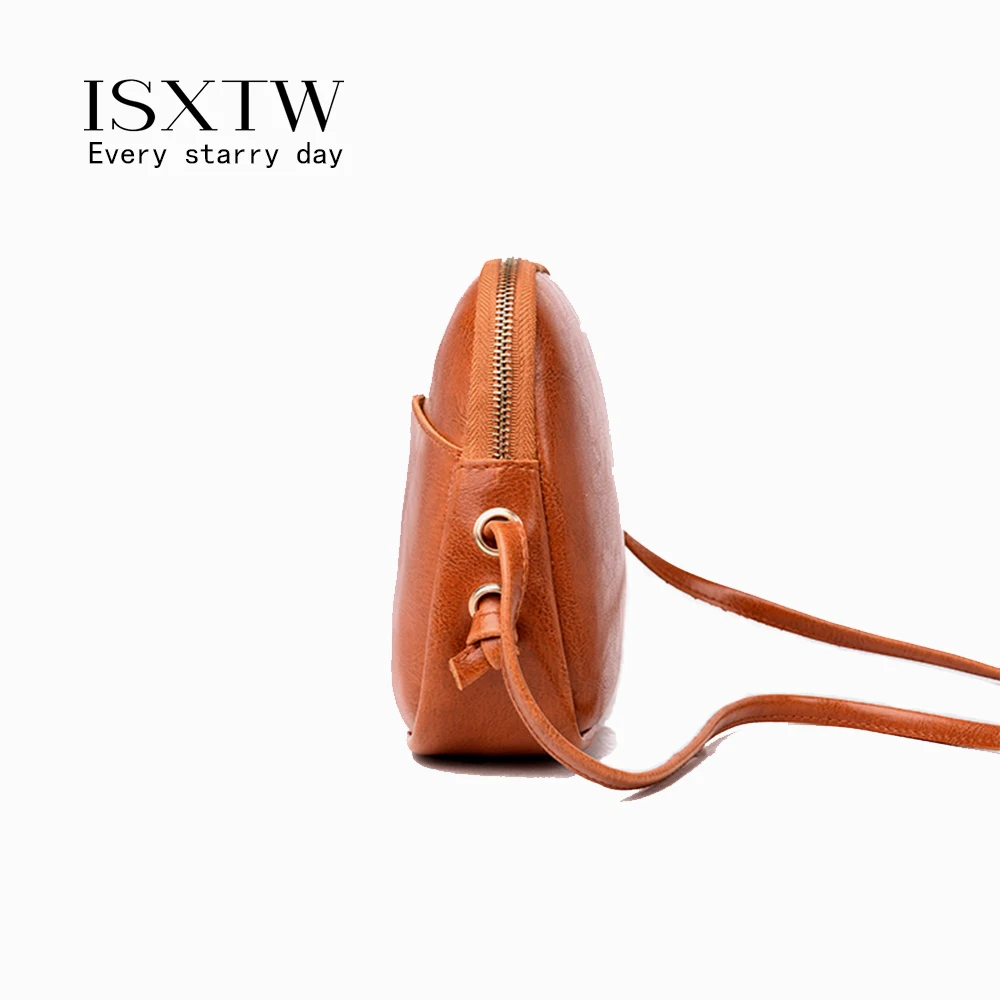 ISXTW 2019 Новый масляный кожаный маленький ремень мини сумка через плечо дикая