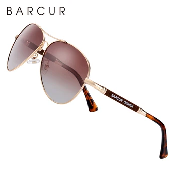 

BARCUR Memery Pilot Sunglasses Polarized Men Sun glasses for Women Eyewear UV400 Mirror Oculos de sol