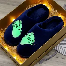 Хлопковые мужские тапочки; модные тапочки с принтом свинки; милые теплые домашние тапочки; удобная зимняя обувь; Мужская обувь;#20