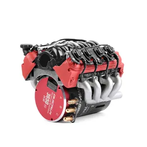 Image 5 - Simüle LS7 V8 elektrikli Motor Motor radyatör çift soğutucu 1/10 TRX4 Defender SCX10 RC RC paletli parçaları soğutma fanı