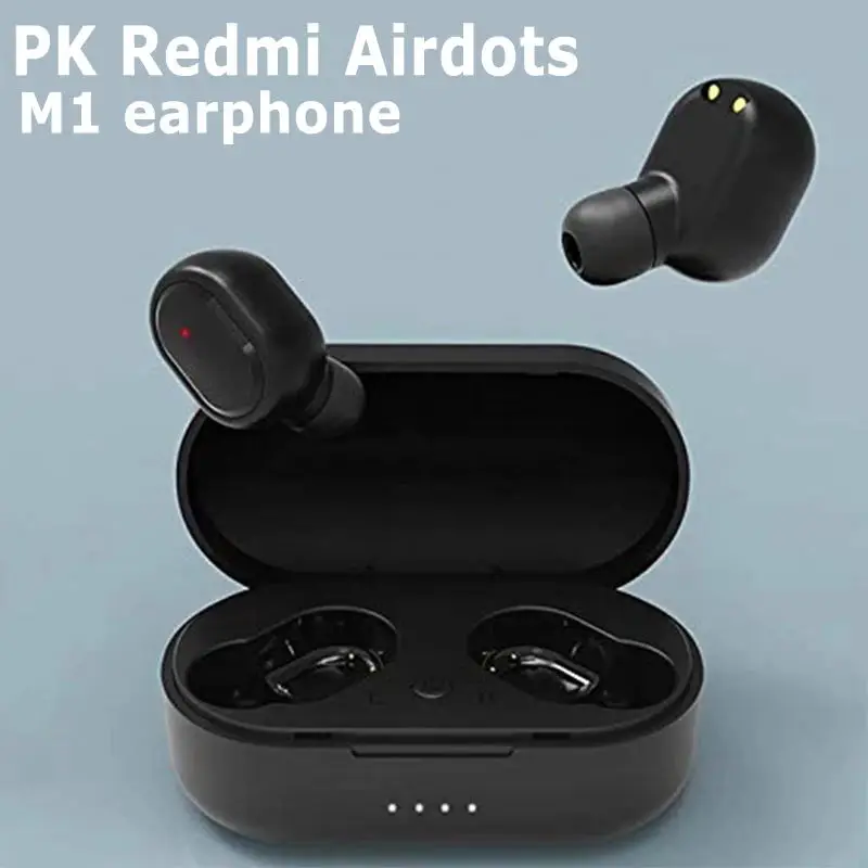 PJD TWS M1 Wireless Bluetooth Headsets VS Redmi Airdots Earbuds Wireless Earphones with Mic Earbuds for iPhone Xiaomi Huawei