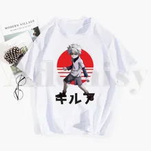 

Hunter X Hunter Killua Zoldyck Devil Eye Anime Tshirt Hip Hop Girl Print Top Tees Harajuku Tshirts Men Fashion Summer T-shirts