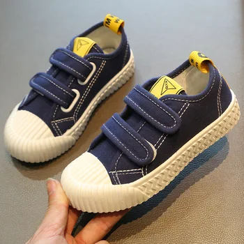 

Canvas Black Children's Shoes Student's Leisure Boys'Slip-proof Soft-soled Girls' breathable Shoes 2-11 Years Old