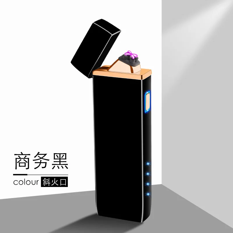 Двойной дуговой электронный прикуриватель USB металлический перезаряжаемый ветрозащитный негорящий электрические зажигалки плазменная зажигалка - Цвет: 6