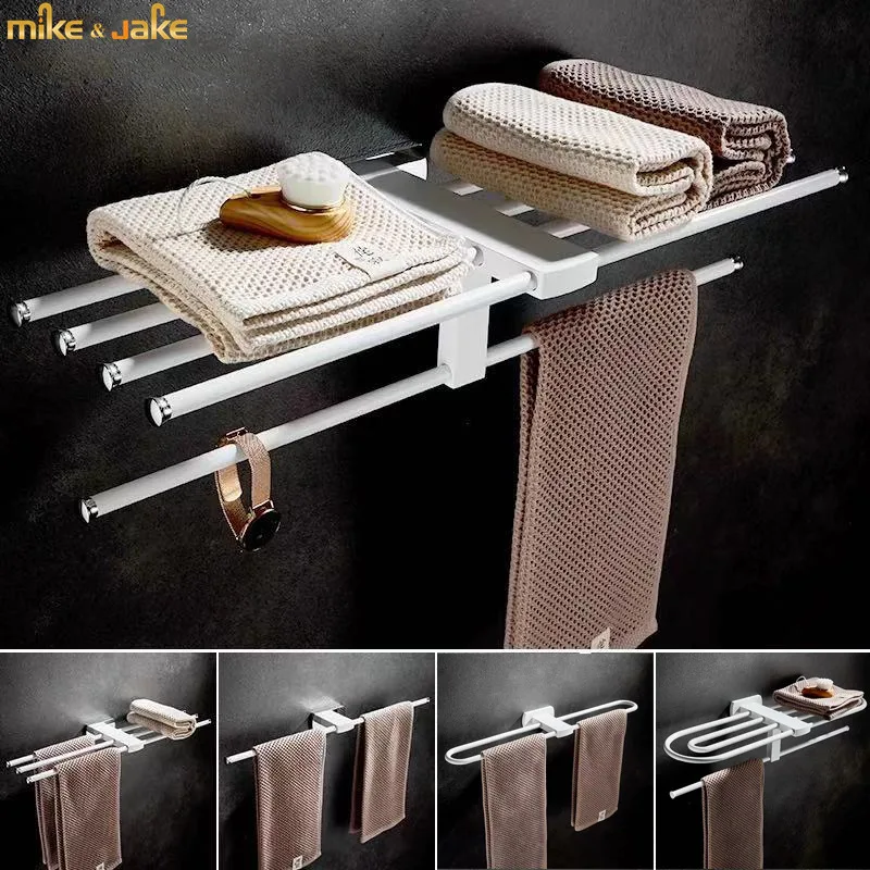 

Bathroom towel shelf white chrome brass towel bars single towel rack double towel holder bath towel wall hanging towel