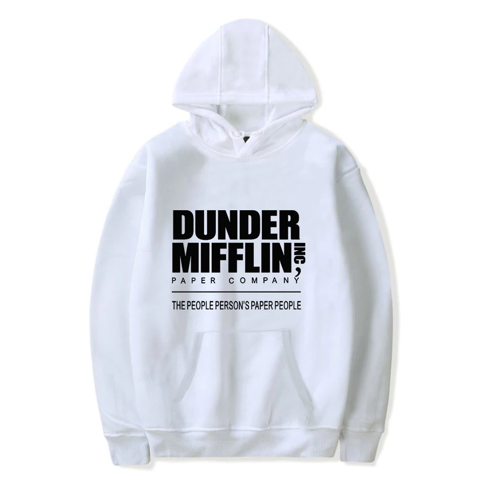2019 Autumn Winter Brand Sweatshirtsdunder mifflin Men High Quality  Letter Printing Fashion Mens Hoodies Thickened Men