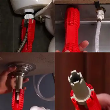 

Faucet And Sink Installer Wrench Anti-Slip Handle Double Head Wrench Tool Extra-long Design Wrench Tools Spanner Installer Tools