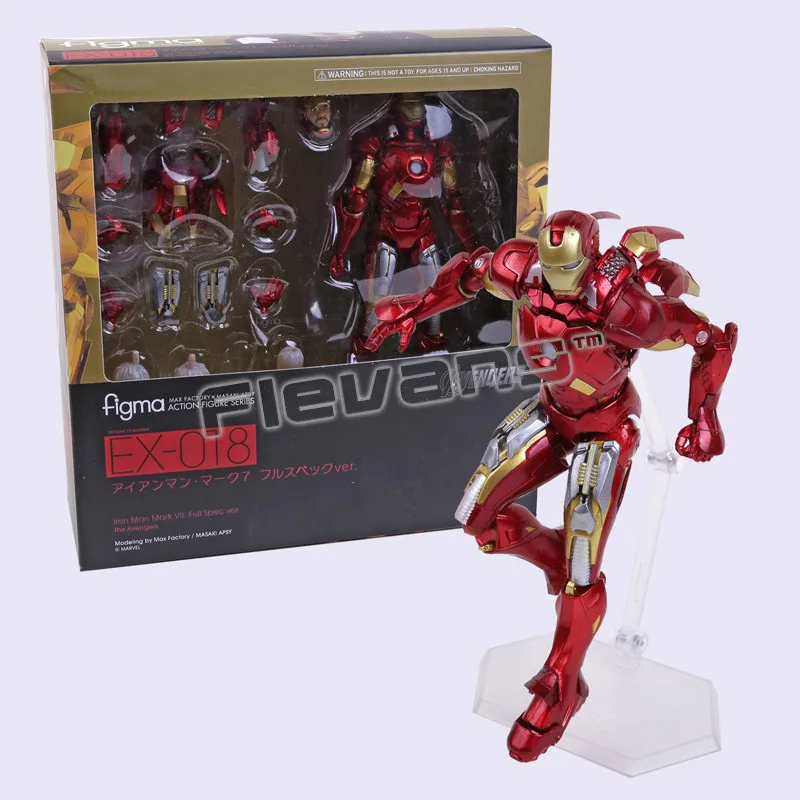 Figma ex-018 Железный человек Mark VII MK 42 Full Spec ver. ПВХ фигурка коллекционная игрушка