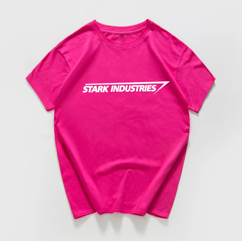Старк отраслей футболка Дамская Мода Прохладный футболки Высокое качество футболка для женщин в винтажном стиле, уличная футболка femme harajuku - Цвет: W20MT fuchia