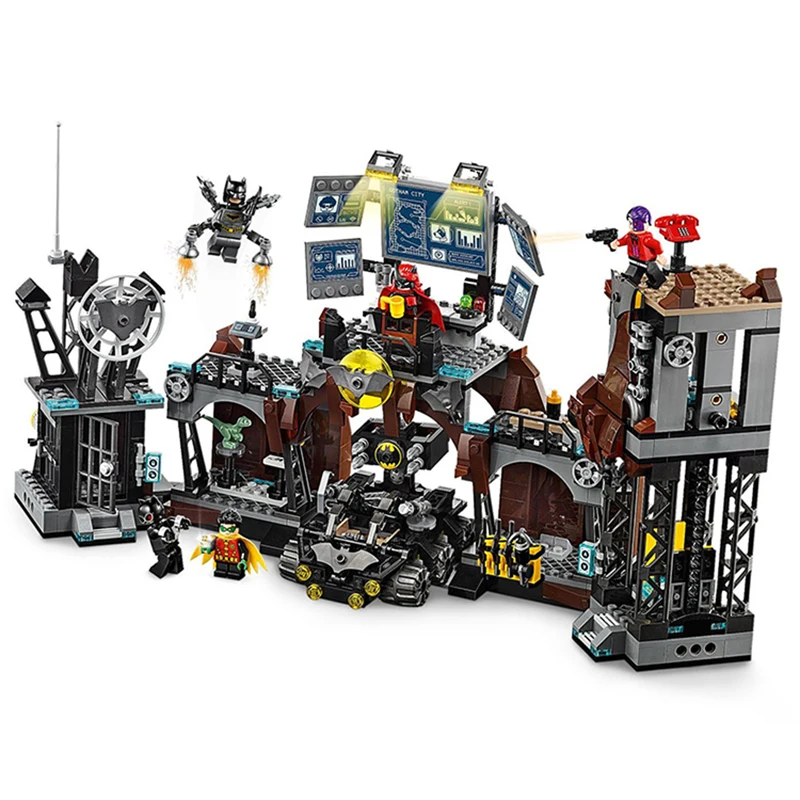 

Building Blocks Fit LegoINGlys Super Heroes Batcaves Clown Batman Joker Figures 76122 Model Bricks Toys For Kids Gifts