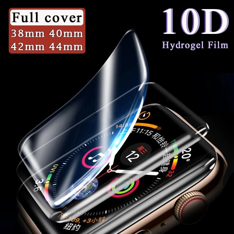 

For Apple Watch Screen Protectors Iwatch 1 2 3 4 5 Series Hydrogel Film Full Coverage 38mm 40mm 42mm 44mm Protective Protection