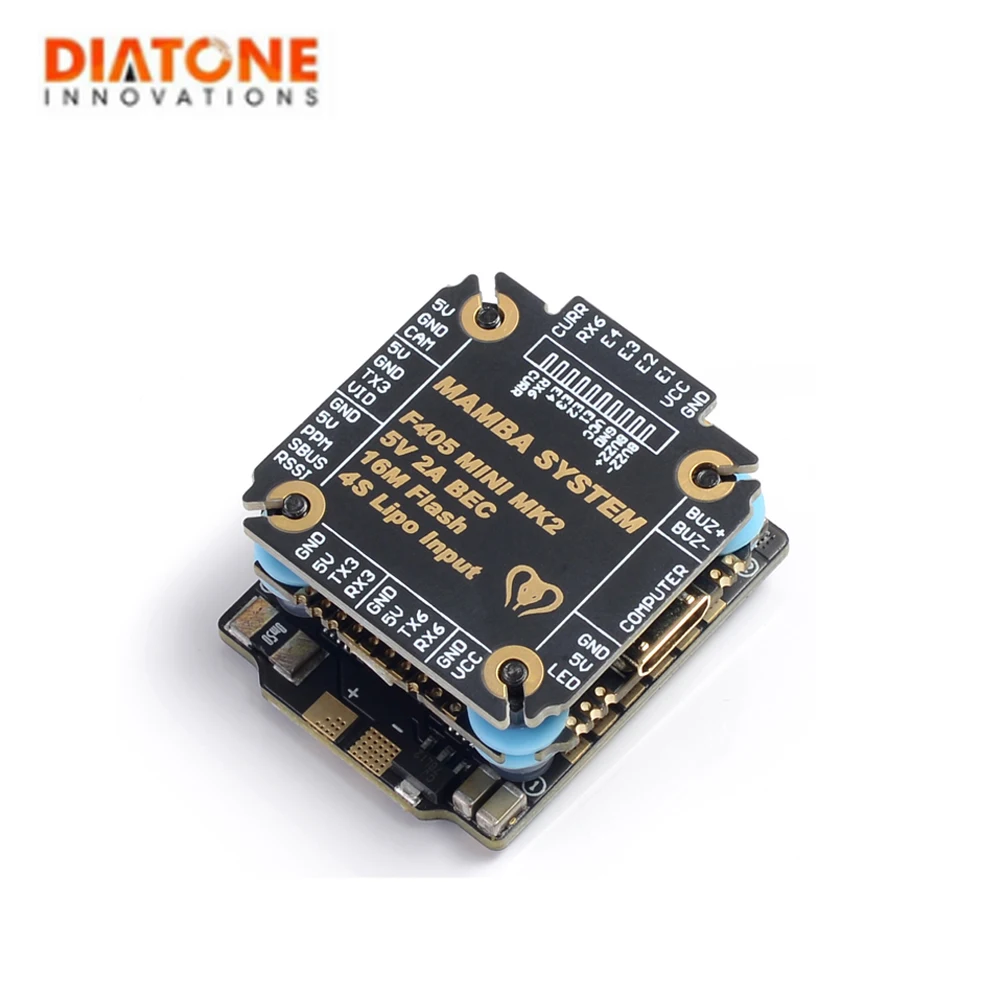 Контроллер полета Diatone MAMBA F405 Mini MKII Betaflight и 25A ESC 2-4S DSHOT600 stack FPV Racing бесщеточный для RC