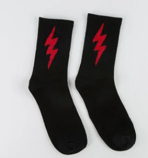 Мужские модные Носки с рисунком пламени в стиле хип-хоп, забавные мужские носки, Жаккардовые Носки с рисунком пламени, уличные хлопковые носки для скейтборда, Мужская Уличная одежда, S-8 - Цвет: 1