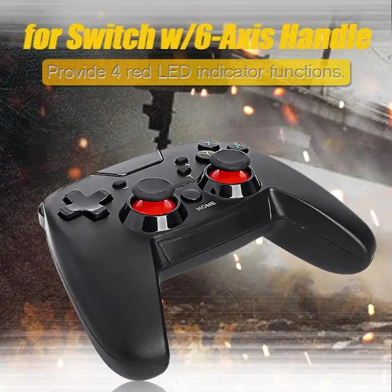 Беспроводной консоль Bluetooth геймпад игрового джойстика Nintendo Switch w/6-Axis ручка 4 Светодиодный индикатор подходит ко всем кнопкам и двигатель соответствуют