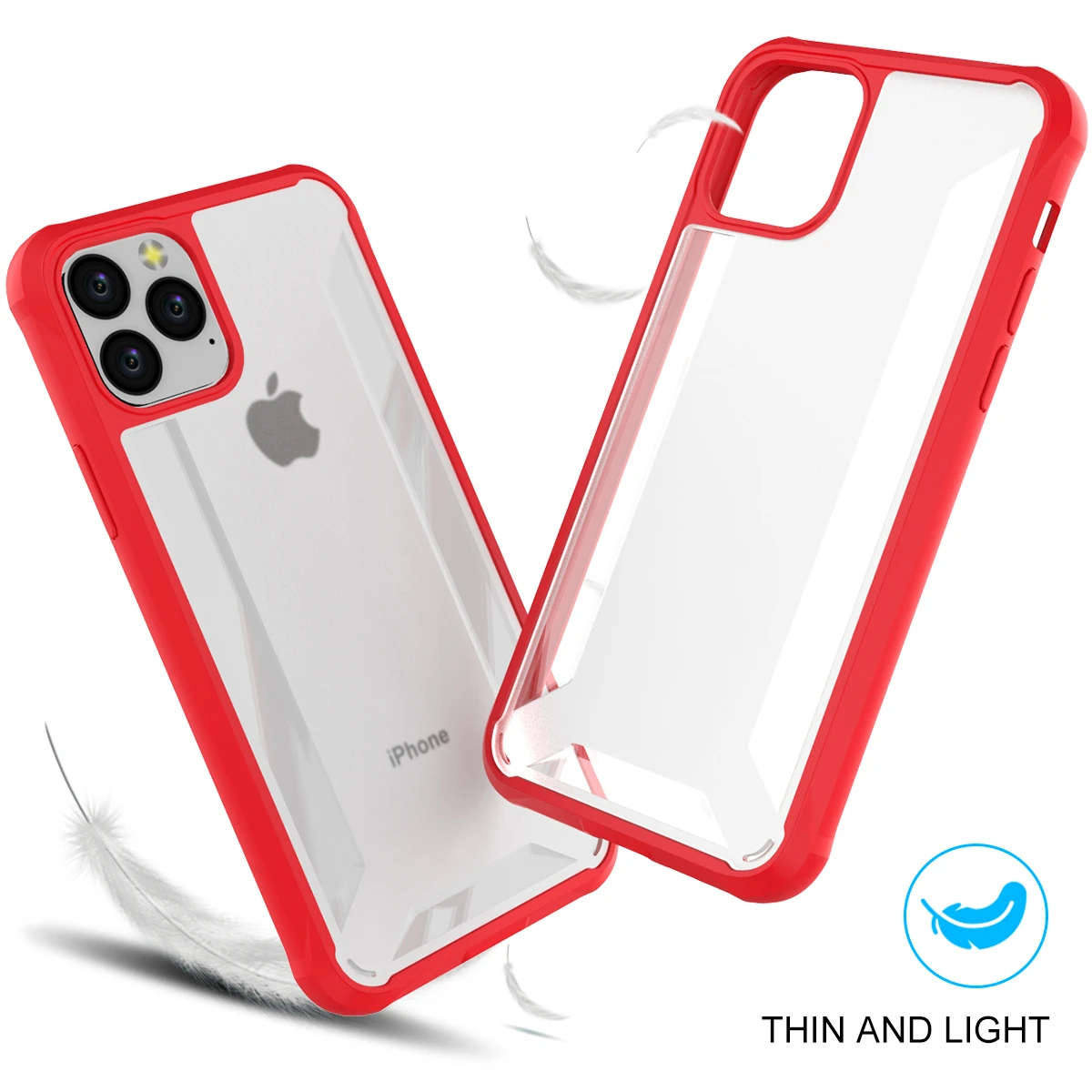 Для iPhone 11 11 Pro чехол прозрачный гибридный TPU+ PC прозрачный противоударный защитный чехол для iPhone 11 Pro Max XI чехол