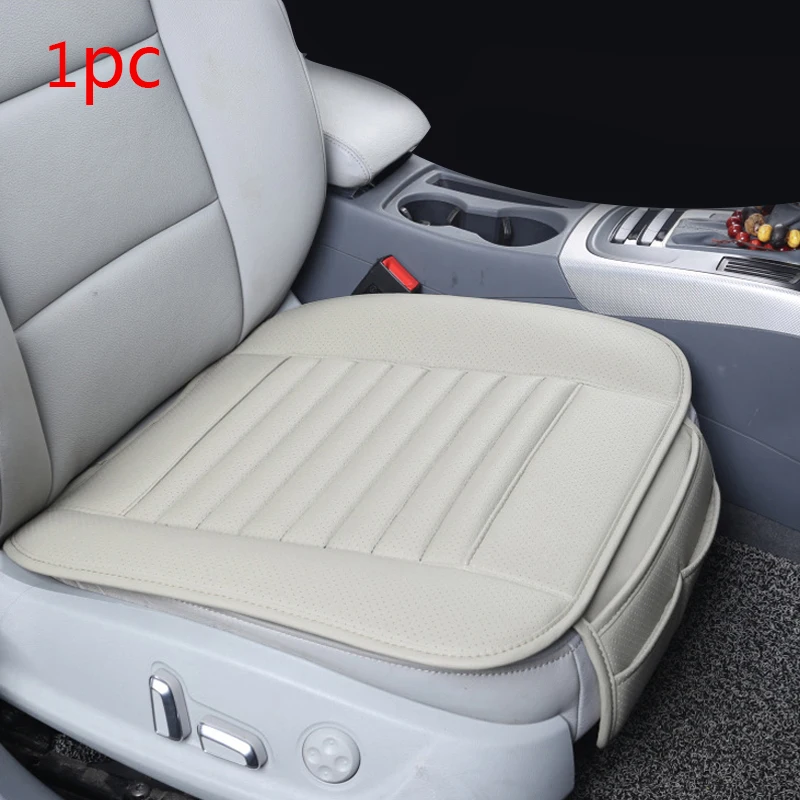 1pc Front Seat Gray Кожаные чехлы для сидений автомобиля, автомобильные чехлы для сидений, защитные накладки, аксессуары, дышащие универсальные чехлы для сидений автомобиля, коврики - Название цвета: 1pc Front Seat Gray