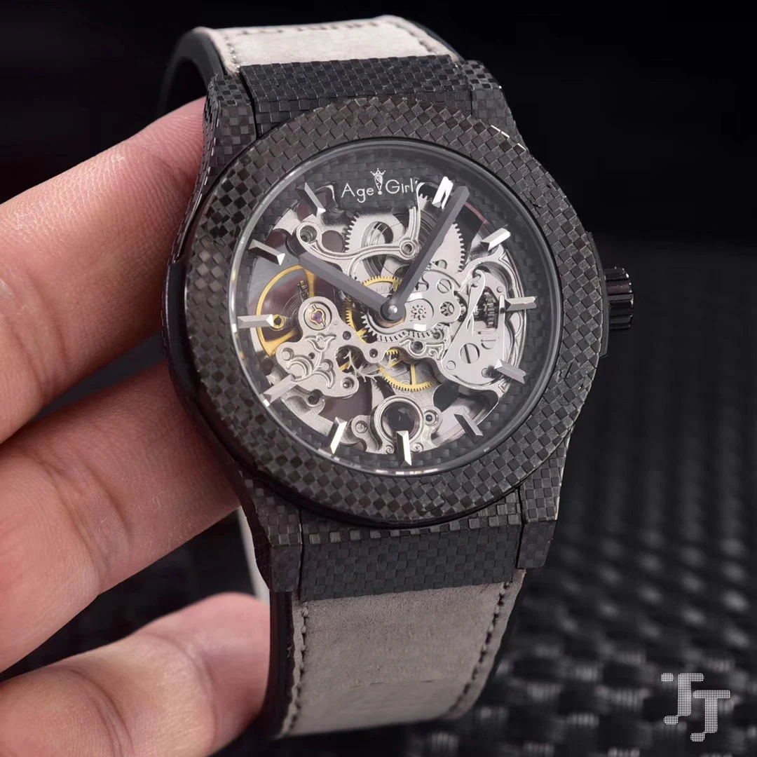 

Luxury Brand New Men Automatic Mechanical Watch Stainless Steel 904L Brown Black Blue Leather Sapphire Limited Sport Skeleton