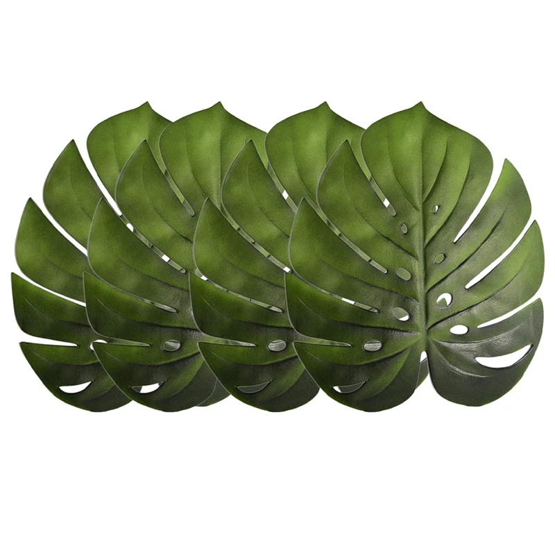 4Pcs Tropical Leaf Placemats Artificial EVA Monstera Leaves Palm For Wedding Table Decorations Party Supplies | Дом и сад