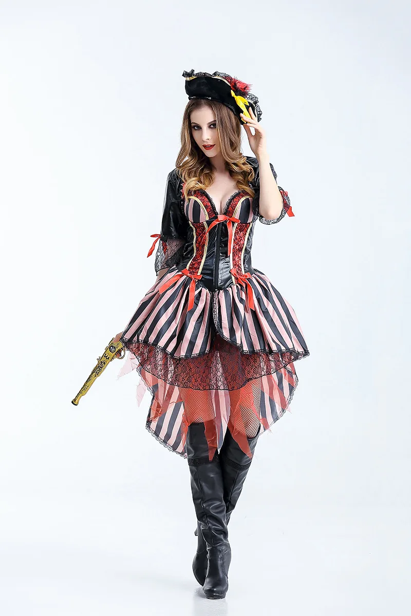 

Hot Sale Sexy Square Collar Patchwork Pirate Women Summer Dress 2019 New Arrivals Elegant Prom Party Dress