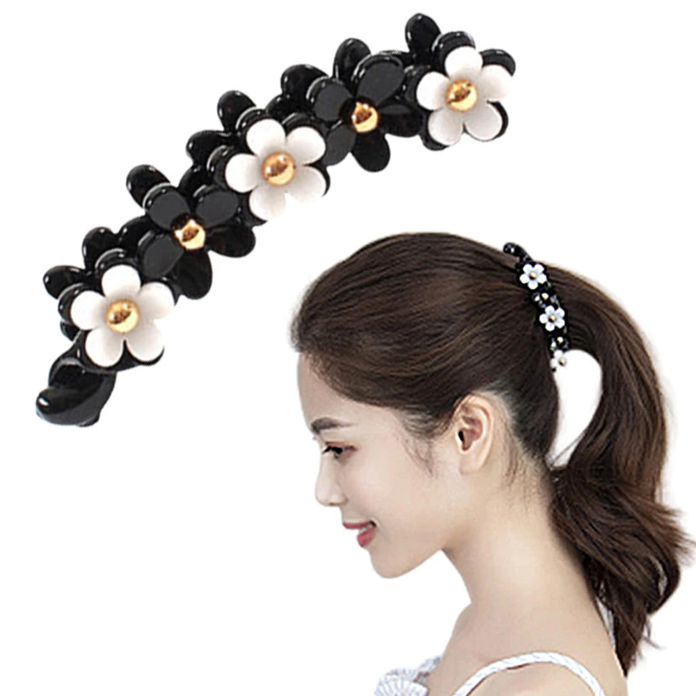 Wild gebrek heilige 1Pc Plastic Bloem Banaan Clips Voor Vrouwen Twist Paardenstaart Houder Chic  Haarspeld Haar Klauw Meisjes Baret Haar Accessoires Groothandel|Haarklemmen  & Pinnen| - AliExpress