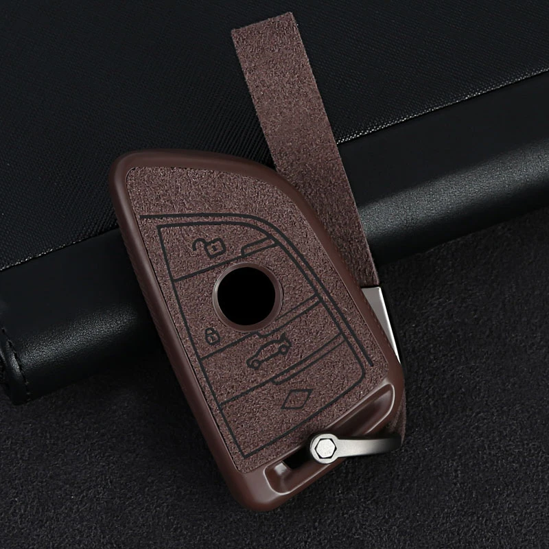 leather Car key Case Cover For BMW X5 F15 G05 X6 F16 1 2 5 7 Series F20