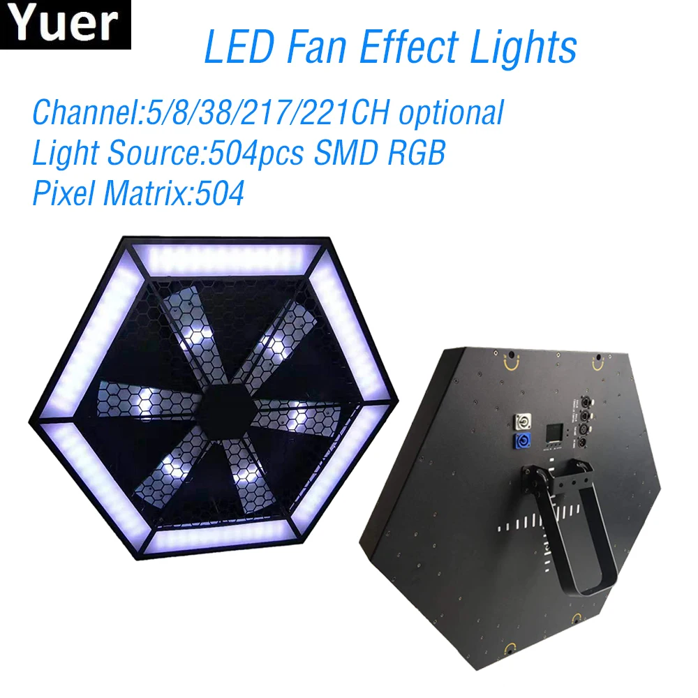 Светодиодный светильник rgb 3 в 1 200 Вт с эффектом вентилятора Клубное диджейское