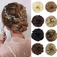 MANWEI надписью «Messy Hair булочка резинки для волос парик, заколки, заколки для волос для наращивания парики из искусственных волос кольцо Обёрточная бумага шиньон для Для женщин высокое Температура волокна