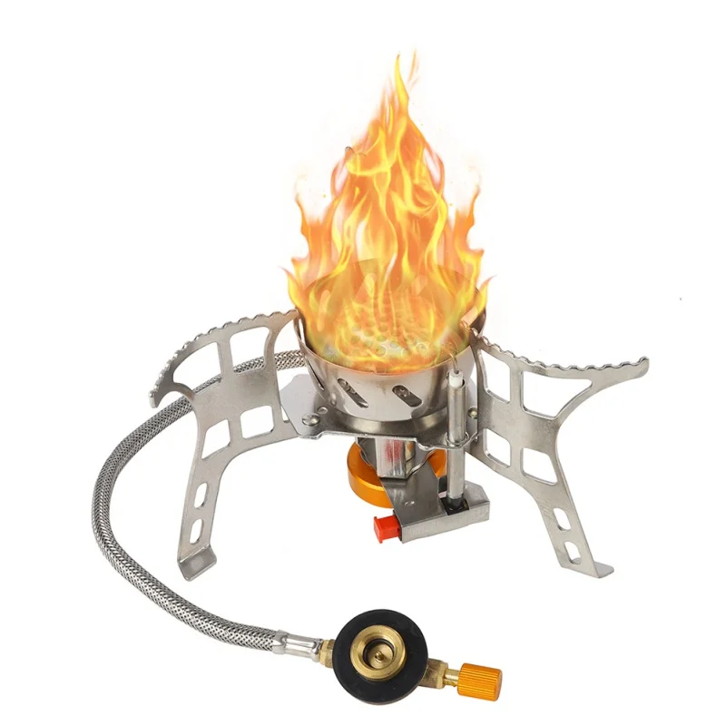Outdoor Gas Stove Camping Hiking Gas Burner Folding Electric Stove Hiking Portable Foldable
