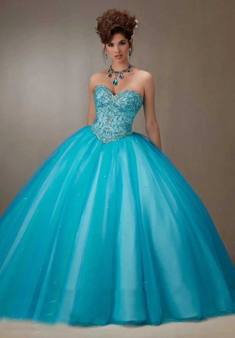 same as picture Vestidos de 15 Anos Ball Gown vestido de festa longo Bead Bodice cheap quinceanera gowns Vestido de Debutante Sweet 16 - Color: same as picture
