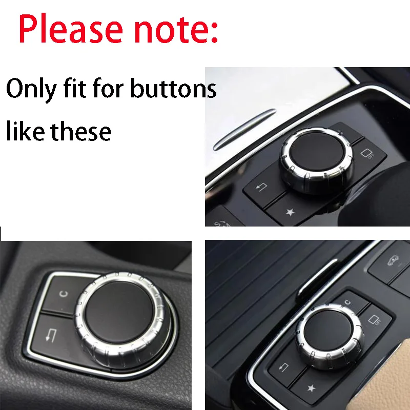 Amg Metal Modified Center Console Multimedia Control Button Knop Trims Cover Emblems Stickers Voor Mercedes Benz A B E Glk Gla Cla Gle Ml Gl Klasse 47m