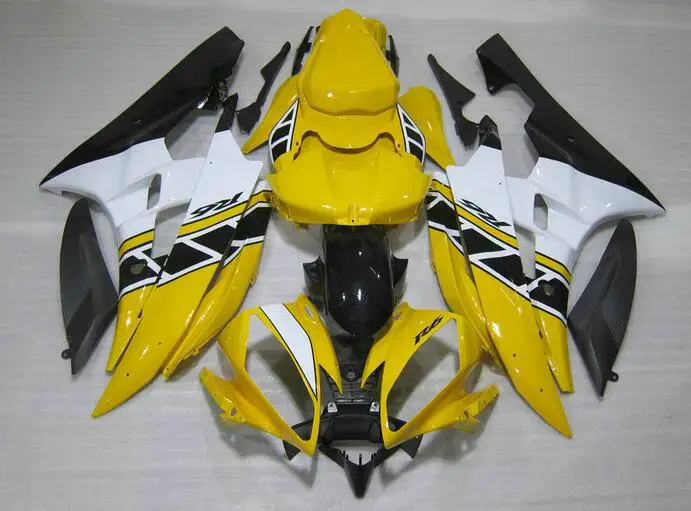 ABS полный обтекатель наборы Подходит для YAMAHA YZF-R6 2006 2007 обтекатели комплект YZF R6 06 07 литья под давлением желтый черный