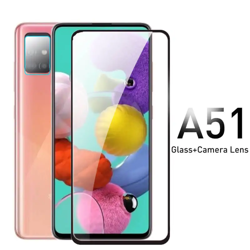 

3D Samsun A51 Protective Glass on For Samsung Galaxy A51 Camera Glass Protector For Samsang A50 A50s A 50 A 51 Safety Clear Film